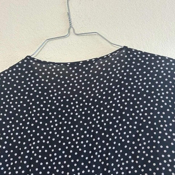 Boden Cynthia Polka Dot Lace Blouse Black White Size 4 Women's 3/4 Sleeve Formal - Picture 6 of 9